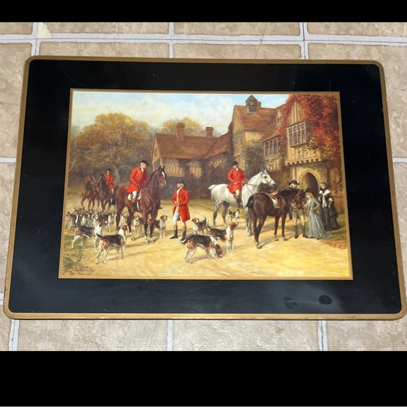 Other - 1 Equestrian Scene Decorative Placemat Or Wall Decor